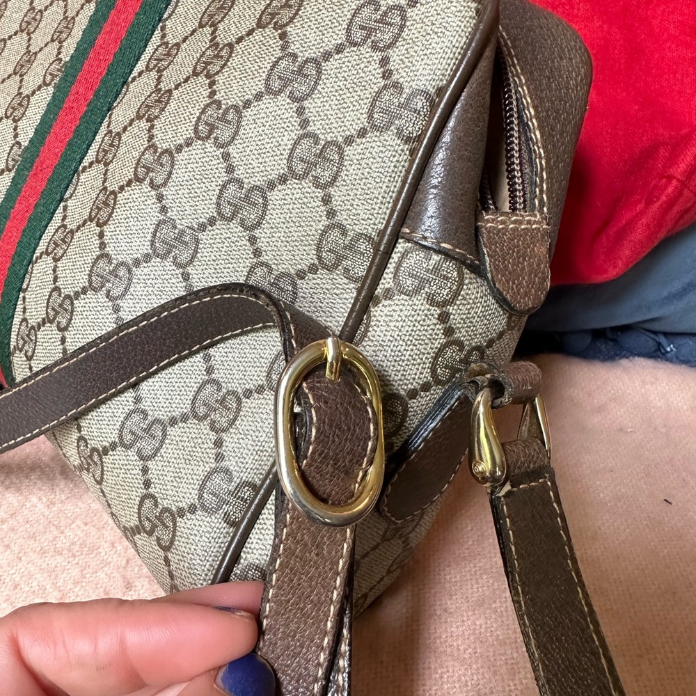 Gucci Vintage Sherry Line Canvas Brown crossbody/shoulder bag - Picture 3 of 14